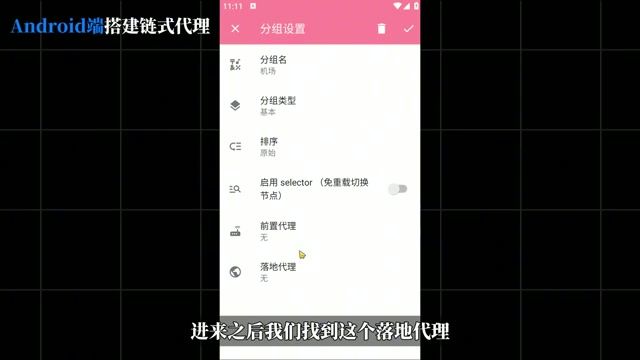 Android Nekobox 落地代理配置界面